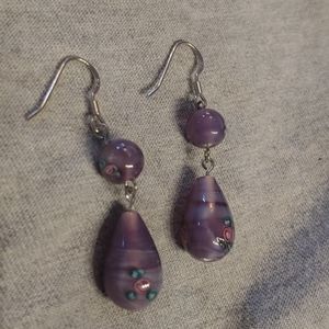 Glass bead earrings